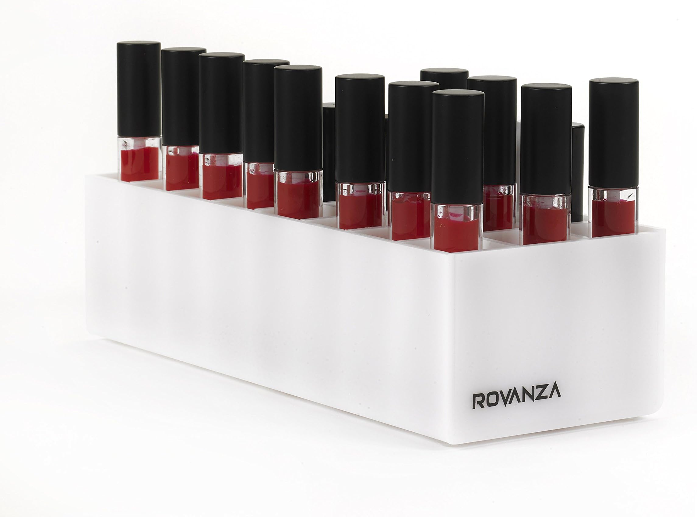 Acrylic 24 Lipgloss Holder- Perfect diplay for Liquid Lipstick and Lip Gloss Holder (White)