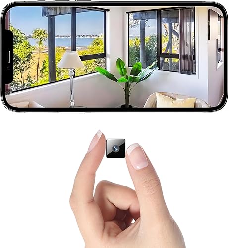 Mini cámara de seguridad inalámbrica, WiFi para el hogar pequeño 1080P Micro HD magnética para niñera con detección de movimiento, almacenamiento en