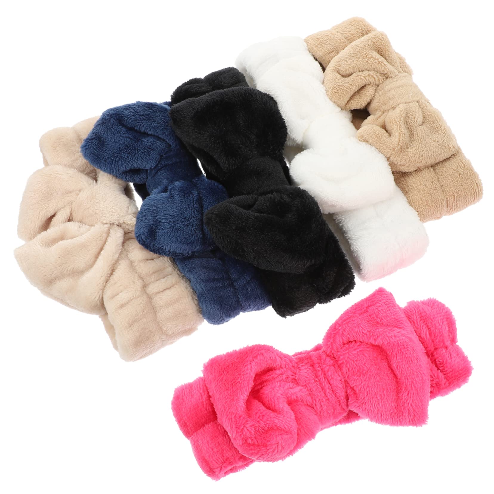 Healeved 2 Set Di Fasce Per La Della Pelle Fasce Per Il Trucco Fasce Per Il Lavaggio Del Viso Fasce Per La Testa in Pile Di Corallo Per Donne 6 Pezzi * 2