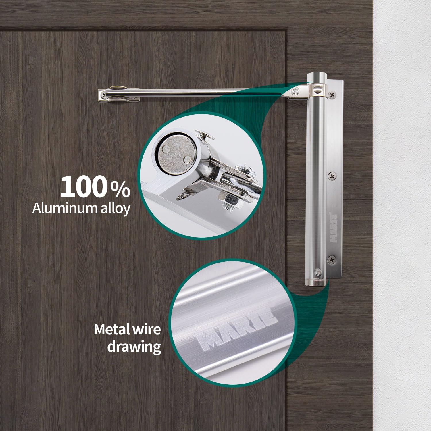 MARIE Door Closer, Silver - Image 3