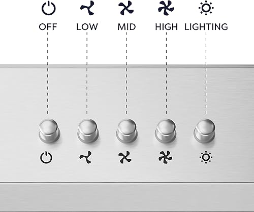 Miniatura 6 de CIARRA Campana extractora para debajo del gabinete, conducto convertible sin conductos de 30 pulgadas, campana de ventilación para cocina con