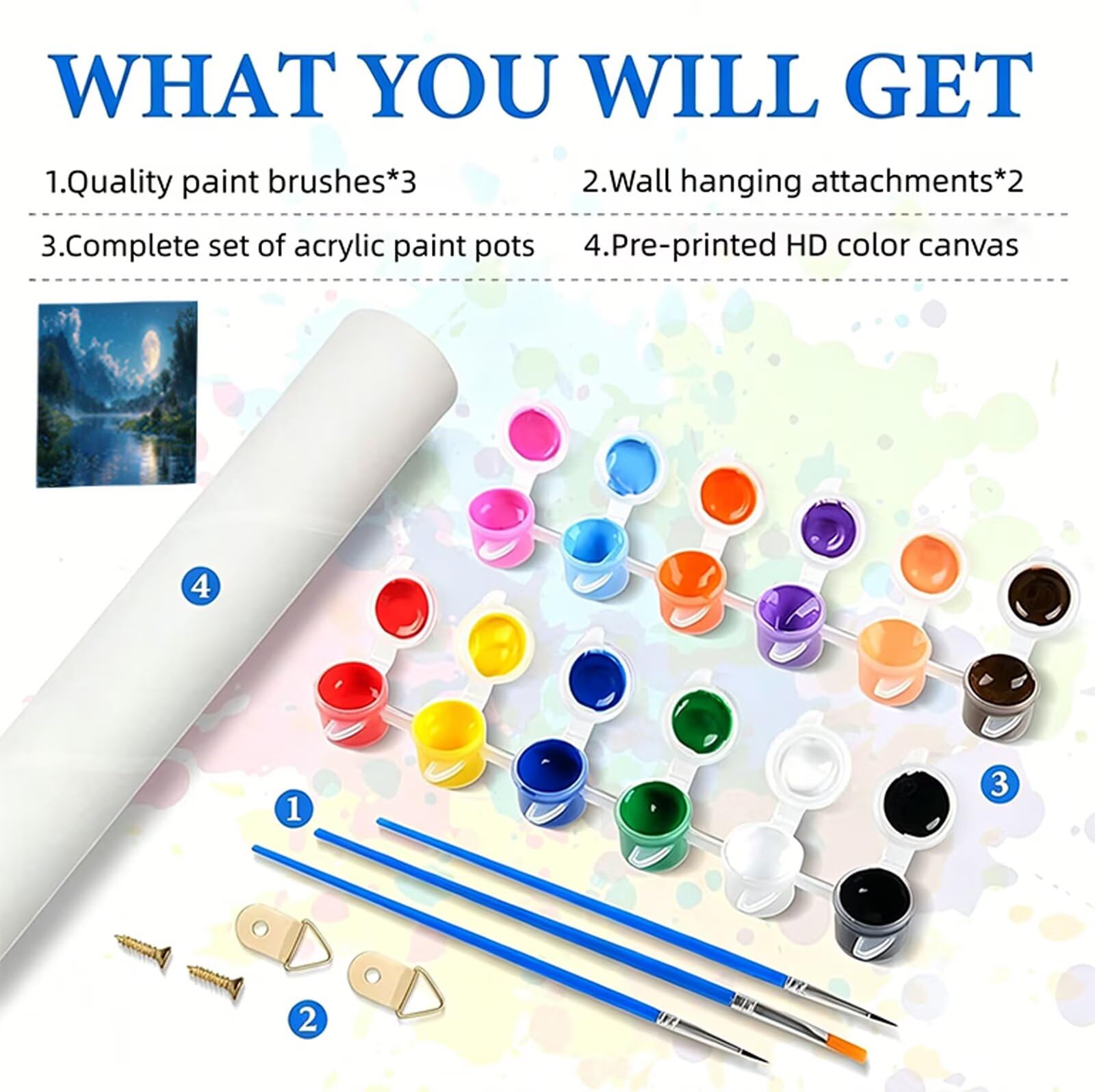 Pintar por Numeros 100x200cm Lago Pintar por Numeros Adultos Montaña Paint by Numbers Adult, Cuadros para Pintar con Pinceles y Pigmento, Manualidades Adultos para Decoración Pared (Sin Marco) RB-800