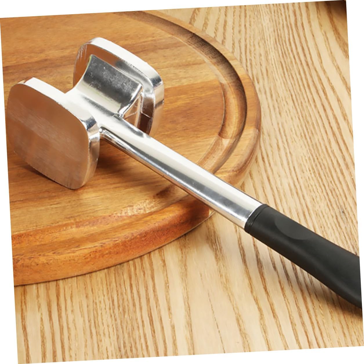 Uonlytech Aluminum Alloy Double-sided Meat Hammer for Kitchen Use Efficient Tenderizer Tool with Non-slip Design Easy to Clean and Store for Beef Chicken Pork and Barbecue