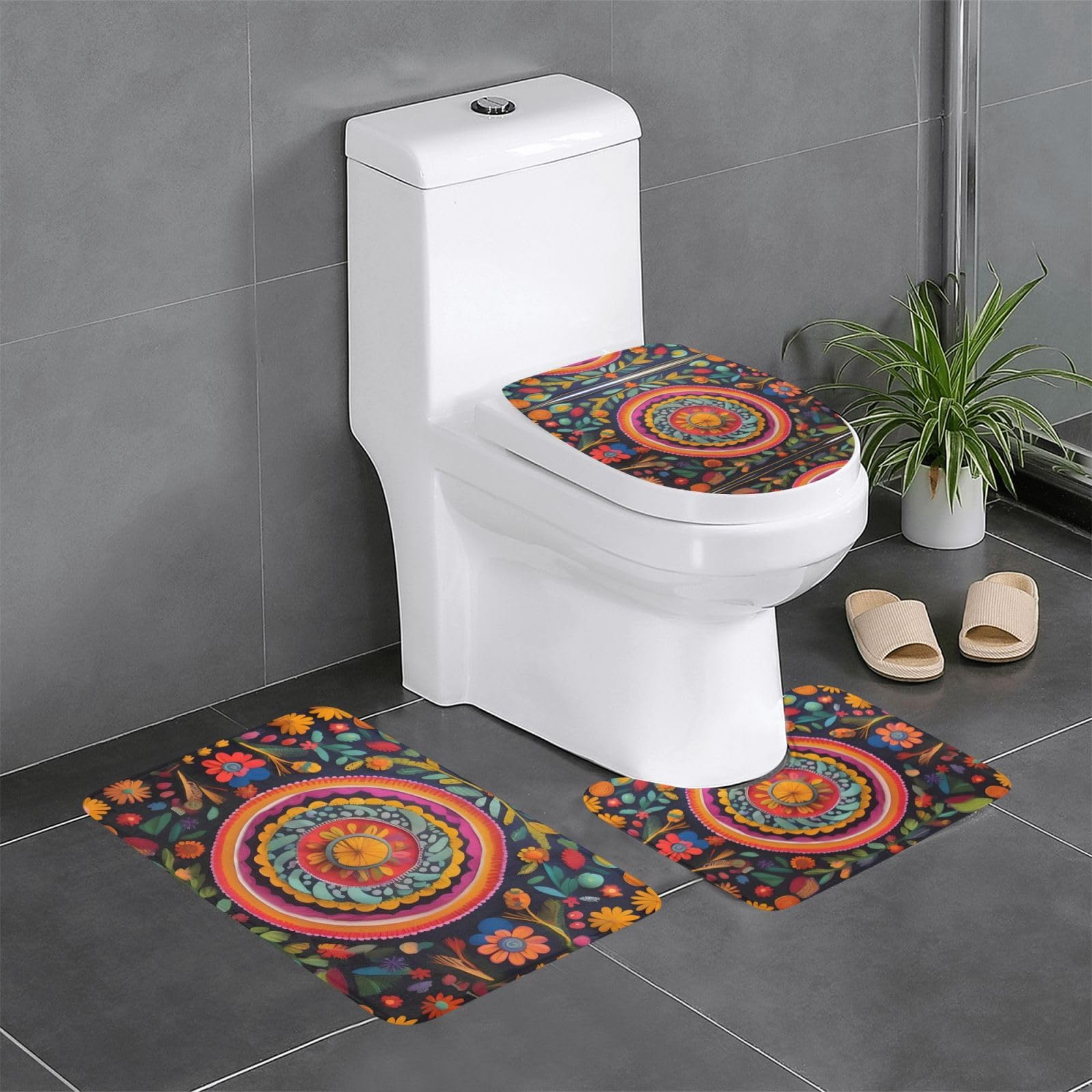 Tapis de salle de bain mexicain bohème pour décorer votre intérieur chaleureux