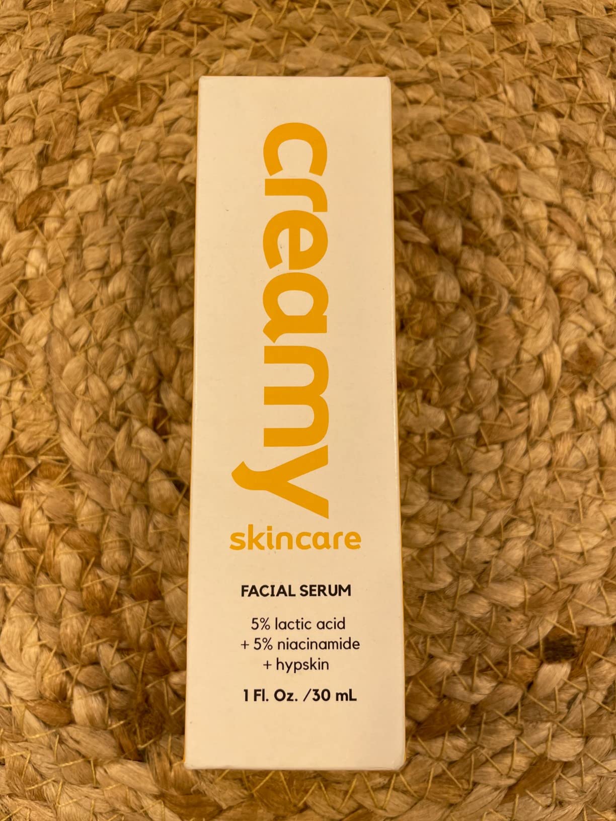 C CREAMY SKINCARE Creamy Skincare Hydrating 5% Serum, Moisturizing Face-Exfoliator with 5%, 5% Niacinamide, and Hypskin, Face Serum for Dry and Dull Skin, Gentle on All Skin Types, 1 fl oz/ 30mL