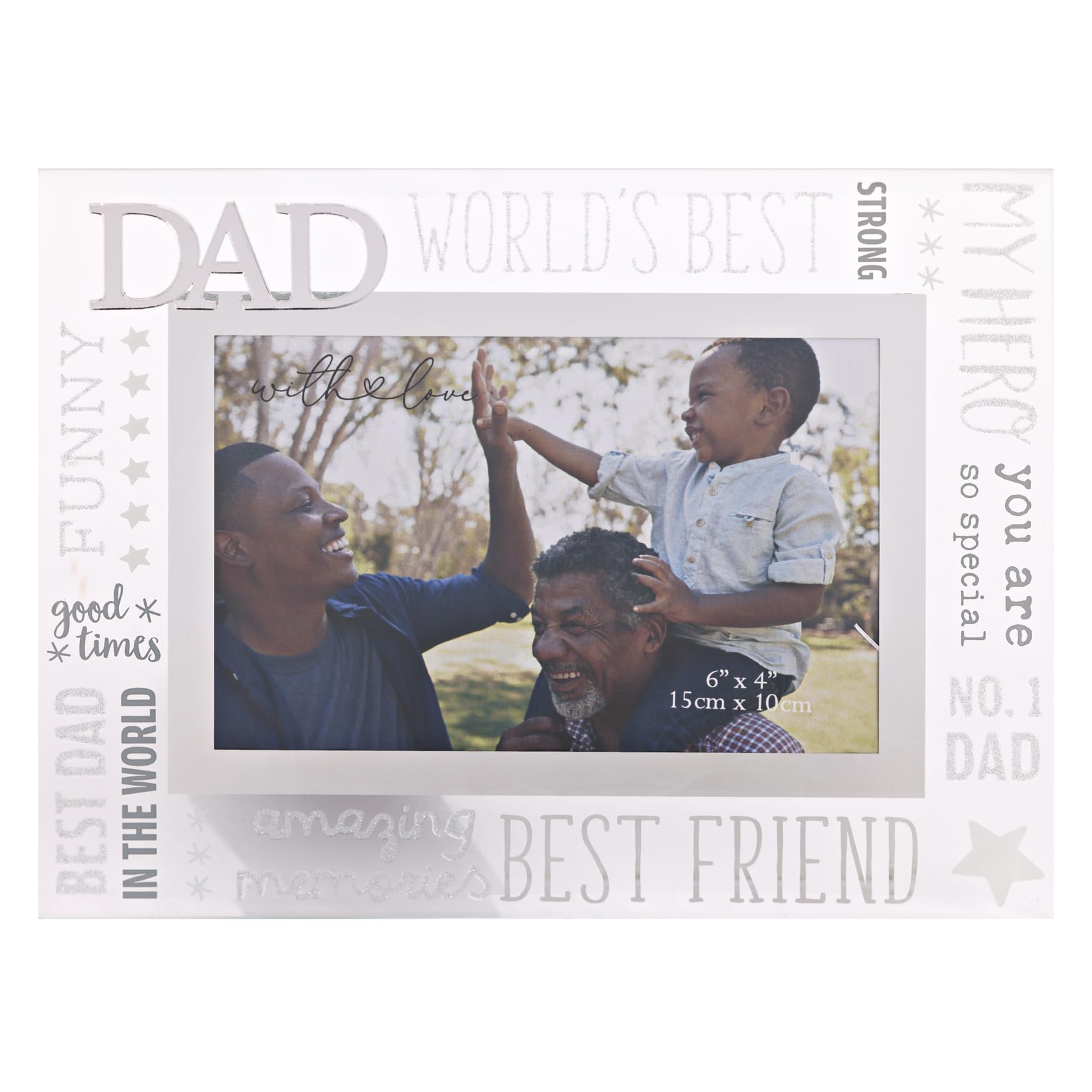 George Silver With Love Glass Frame With 3D Dad