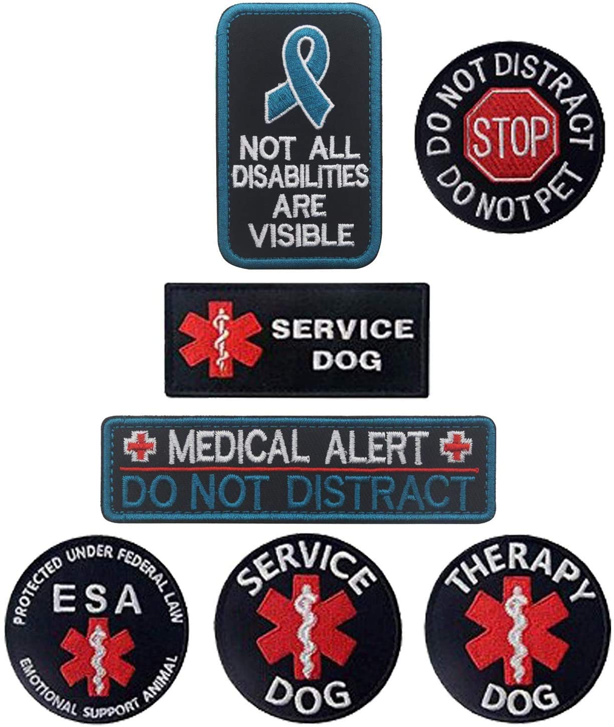 ODSS 7 Pcs Embroidered Patch for Harness and Vest