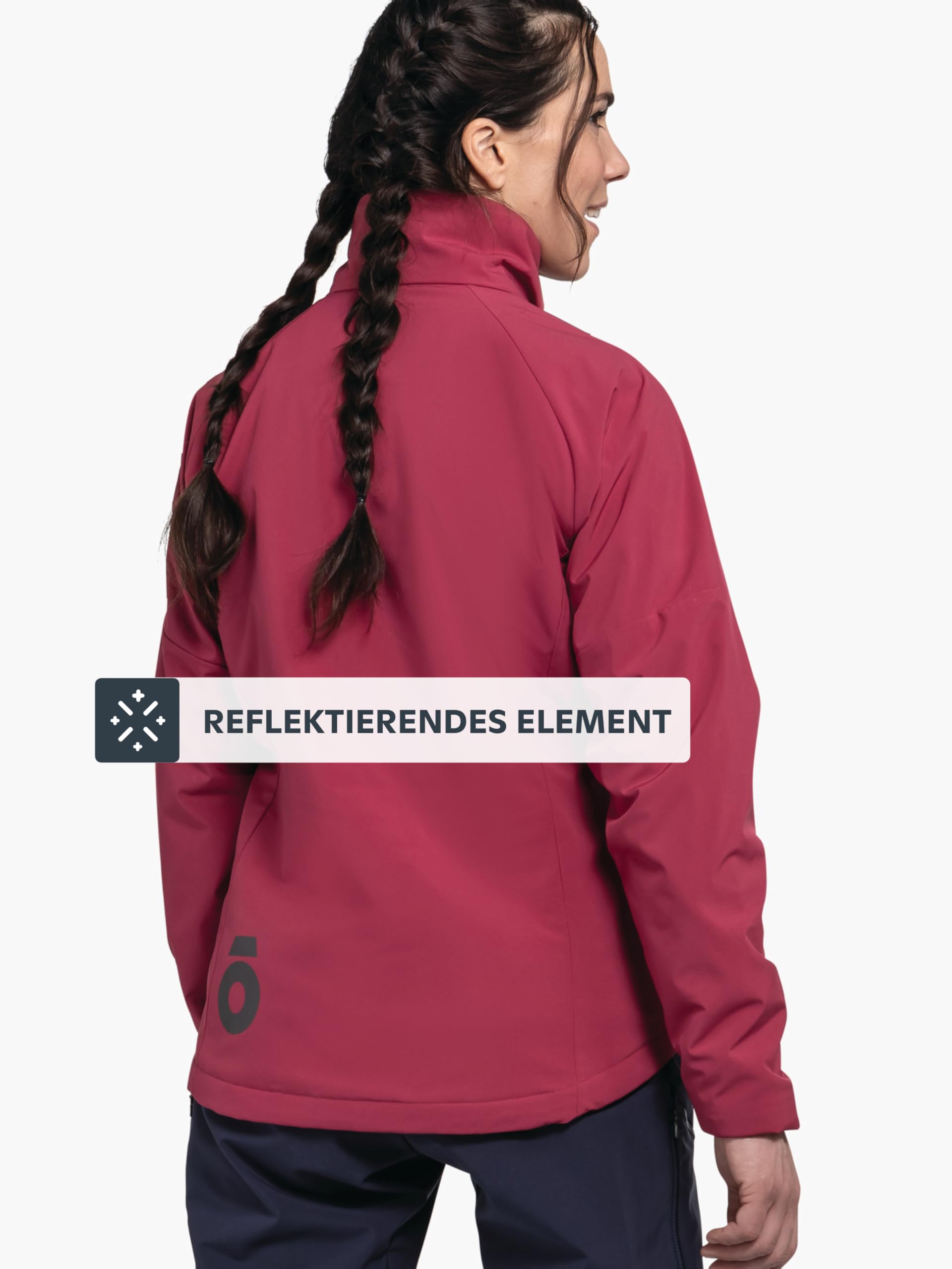Schöffel Damen Ins Jacket Style Salza WMSs, funktionale Fahrrad Regenjacke mit 4-Wege-Stretch, MTB Jacke mit vorgeformter Passform und Belüftungsöffnungen