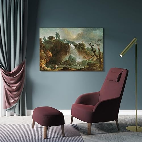 Miniatura 4 de Hubert Robert - Póster impreso The Cascades At Tivoli - Póster de pared en lienzo, pósteres de pintura fotográfica, pósteres para decoración del