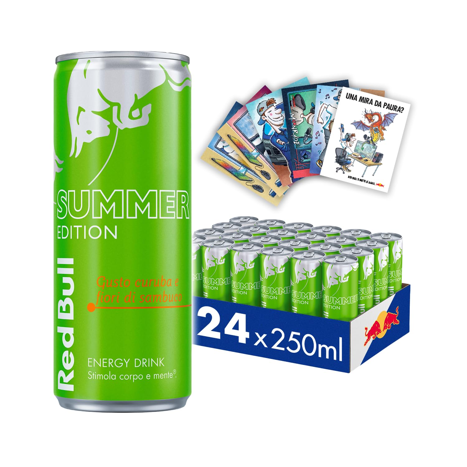 Red Bull Energy Drink, Gusto Curuba e Fiori di Sambuco, 250 ml (24 lattine)