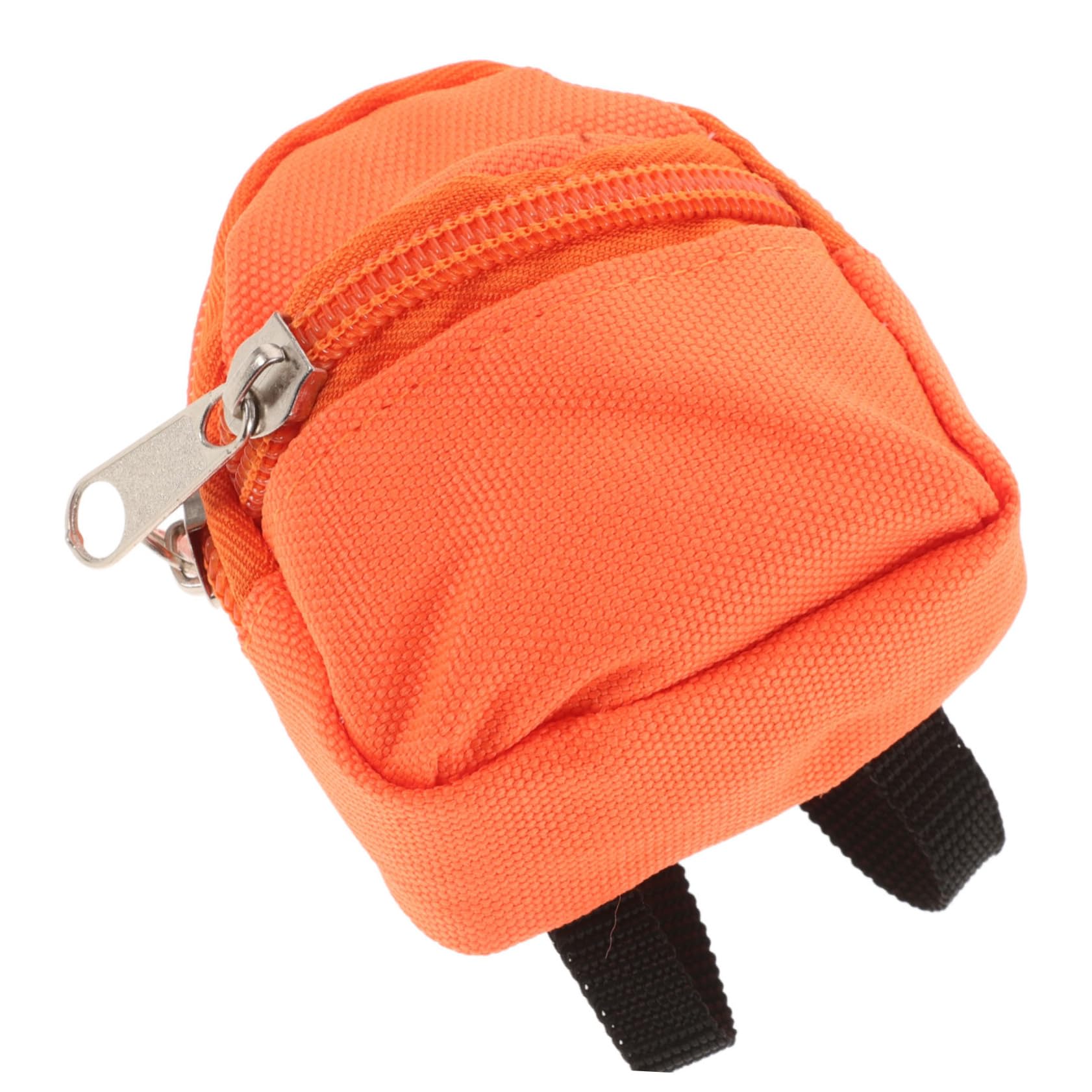 JOINPAYA Miniature Dolls Backpack: Mini Backpack Orange Schoolbag Ornament for Doll Cloth Accessories