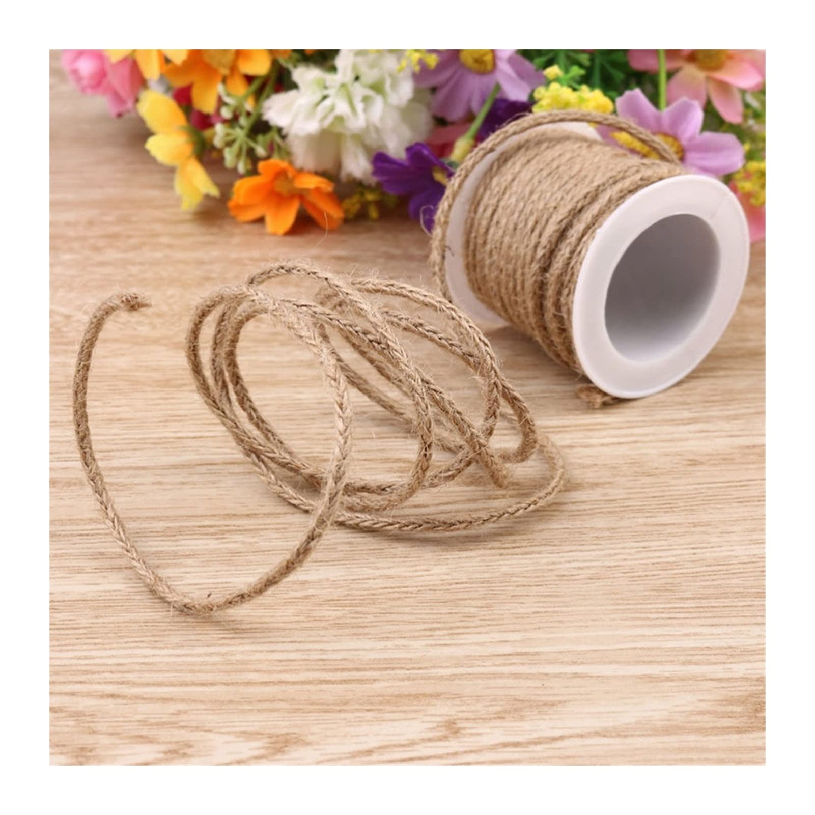Spago naturale di iuta, Spago di iuta 10 metri Sisal naturale 2 mm rustico