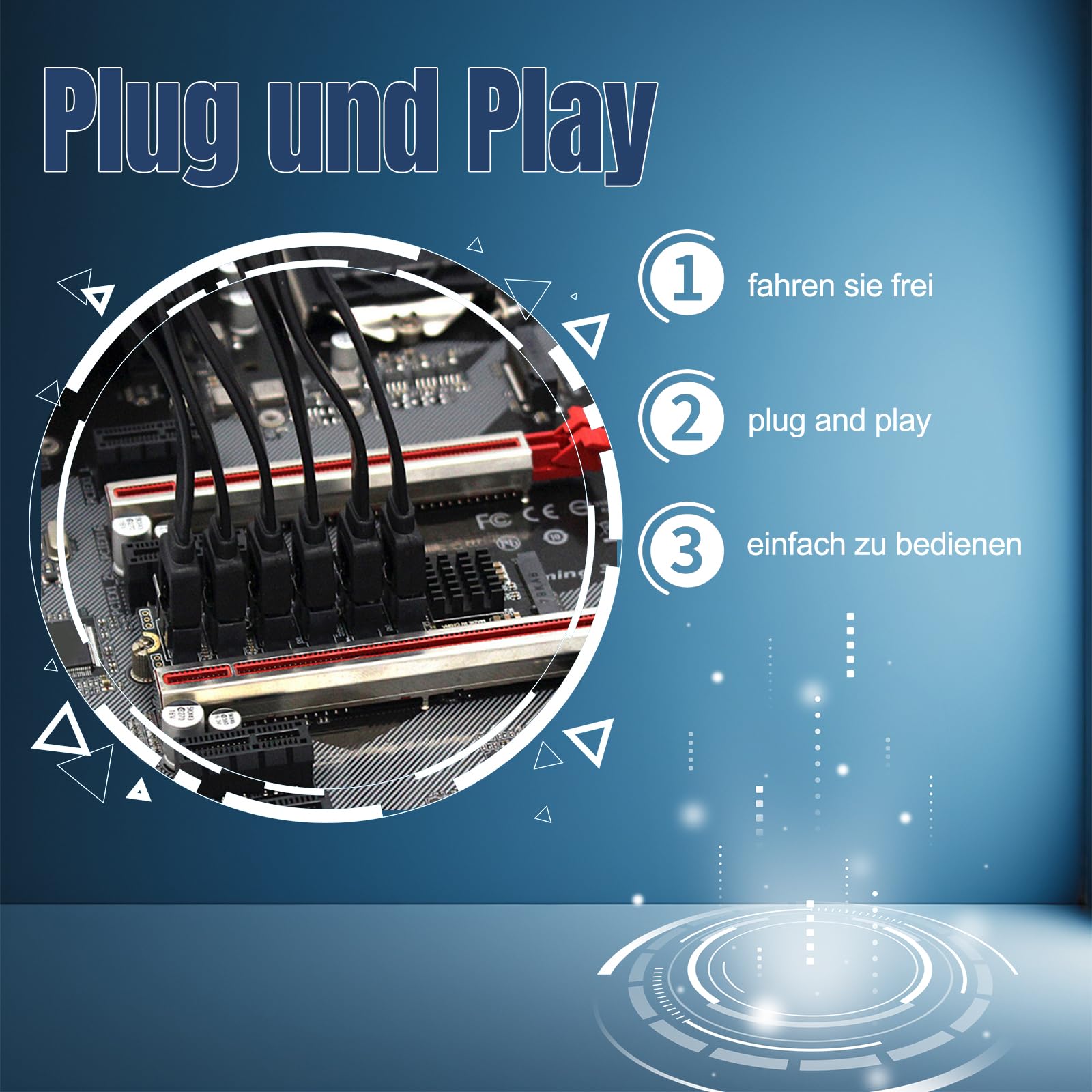 M.2 auf SATA3.0, Erweiterungskarte, 6 PortsSATA 3.0 Controller PCIe Erweiterungskarte für ASM1166 Chip, Adapterkarte PCIE3.0 X2 16 Gbit/s, SATA3.0 6 Gbit/s X 5 Unterstützt 6 SATA Geräte