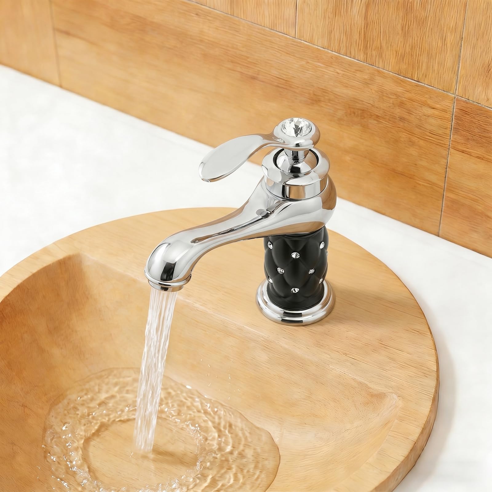 Rubinetto da bagno retrò in ottone antico, miscelatore monocomando con cartuccia in ceramica, bocca di erogazione da 120 mm, con tubo flessibile e connettori G3/8, C