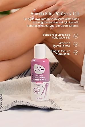 Vivet Sir Ağda Temizleme Ve Masaj Yağı E Vitamini, 125 Ml