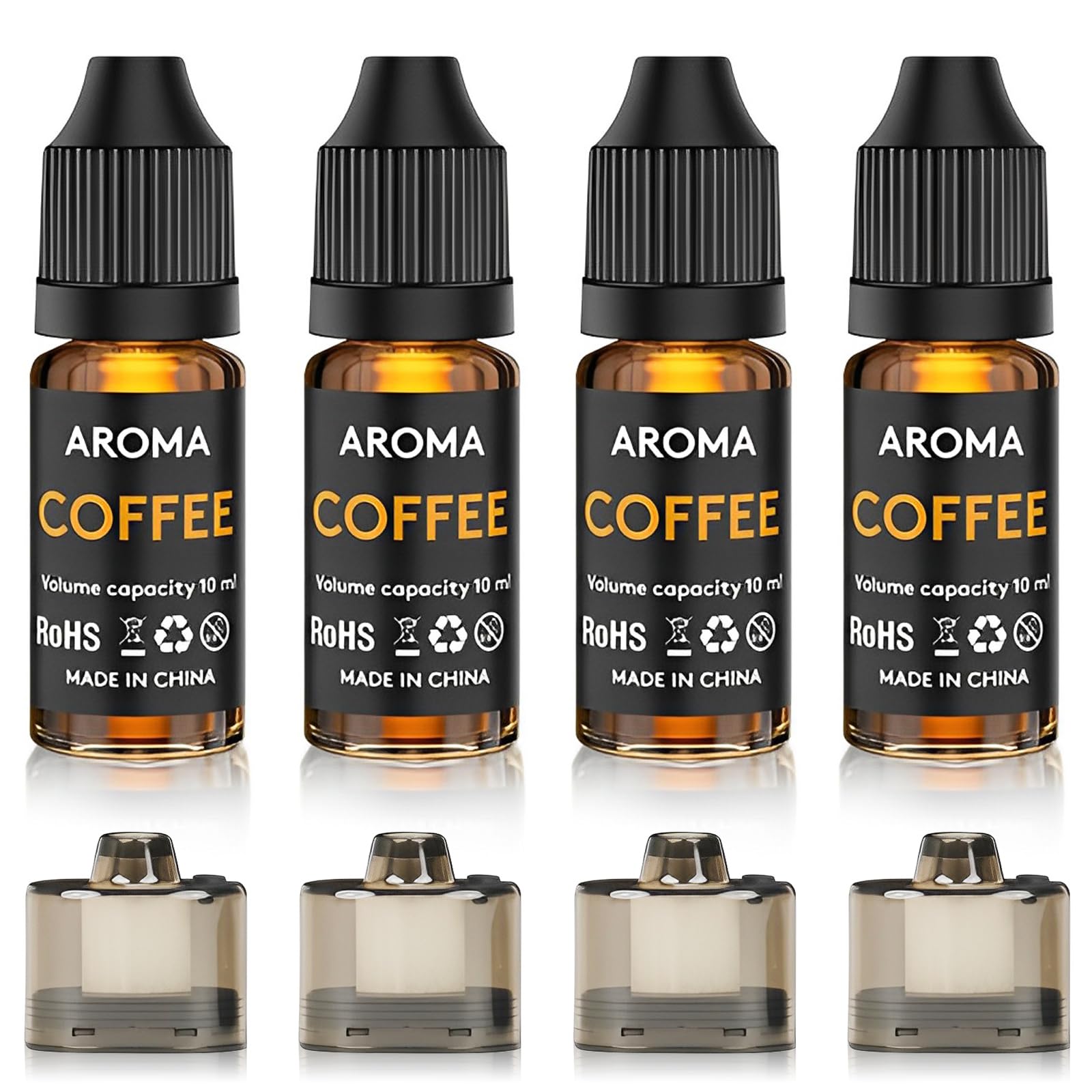Pistola de burbujas de humo sabor café: repuestos con 4 aceites para pompas duraderas