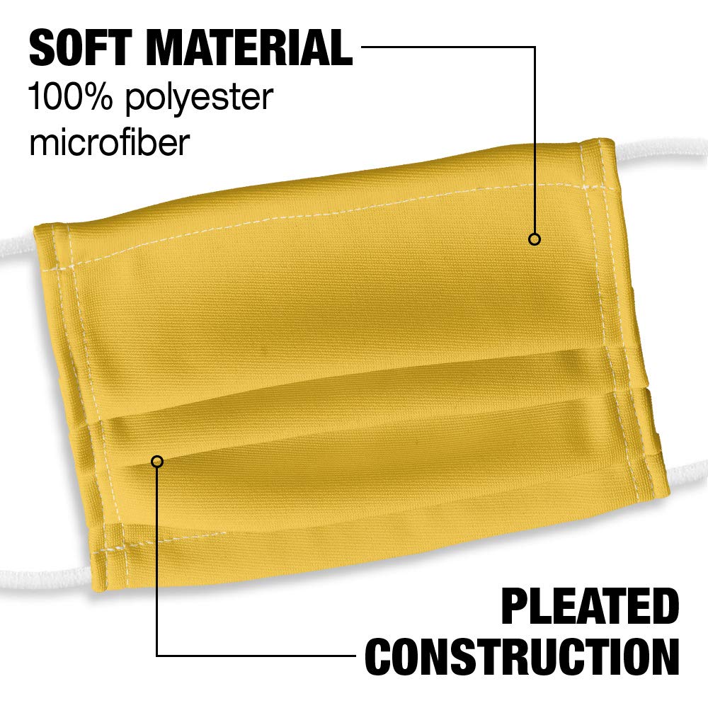 Popfunk Kids Solid Marigold 1-Ply Reusable Face Mask Covering