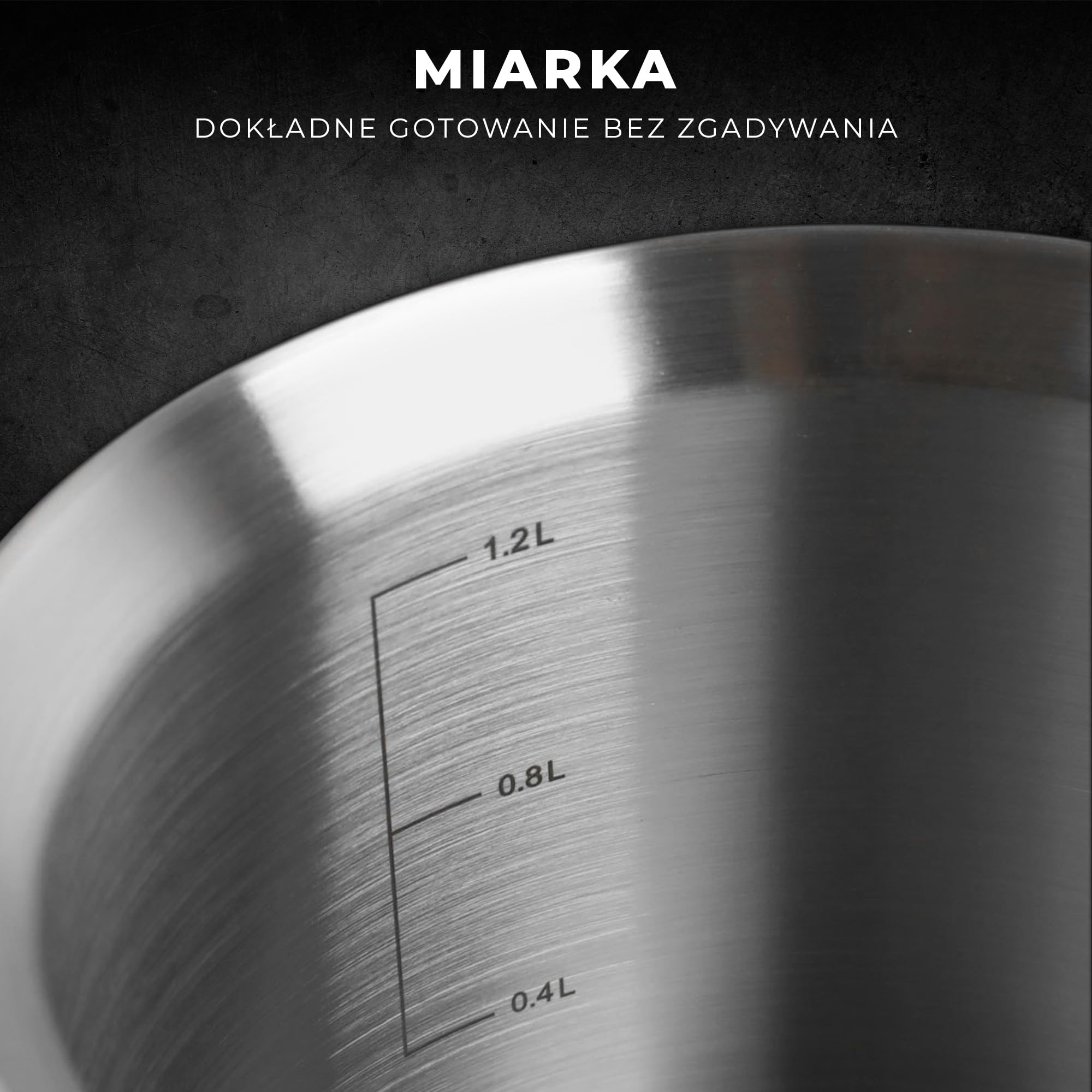KARL HAUSMANN Garnek do Mleka 1,5L z Gwizdkiem, Pokrywką i Miarką - Garnek do Podgrzewania Mleka ze Stali Nierdzewnej, Podwójne Ścianki, Bez Przypalania, Indukcja, Gaz, Ceramika