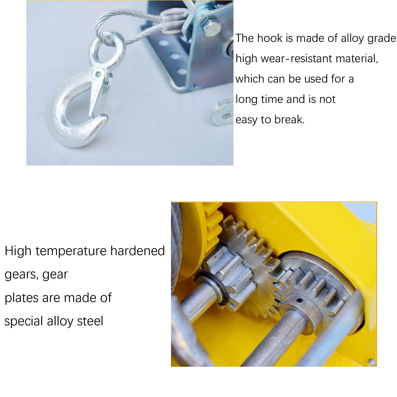 Verricello elettrico a mano con cuscinetti per risparmiare lavoro del freno per sollevare e tirare Ta Heavy-Du portatile ideale per progetti all'aperto e fai da te