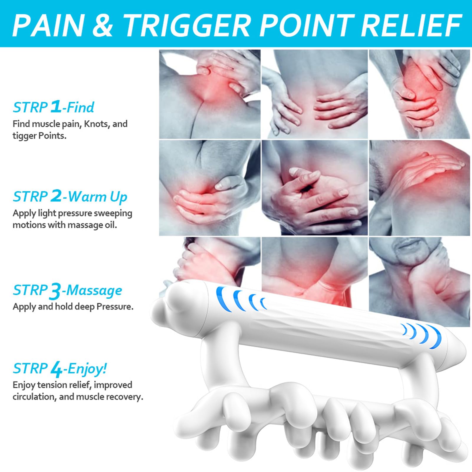 Faszien -Werkzeug, Faszienmassagegerät Anti-Cellulite Massage Stick