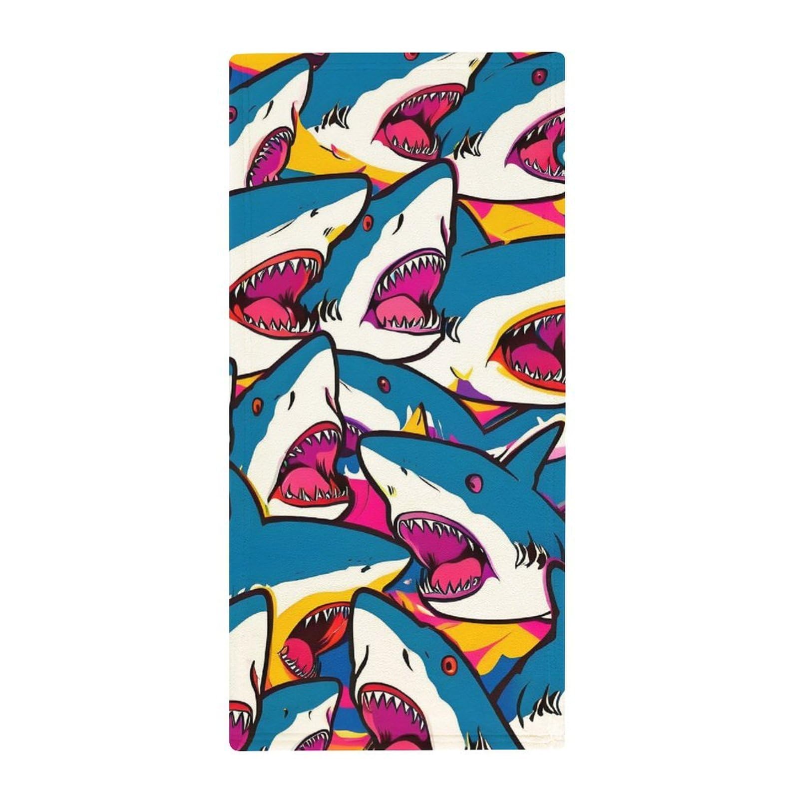 Anceky Premium Absorbent Fingertip Towels, Shark Seamless Lightweight Decorative Face Towels for Kitchen, Travel & Luxury Hotels