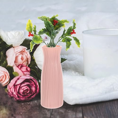 Miniatura 7 de Happyyami 12 piezas de arbusto artificial de Navidad, hojas de acebo, bayas, arbustos artificiales, bayas de acebo, tallos de hojas de cedro, flores