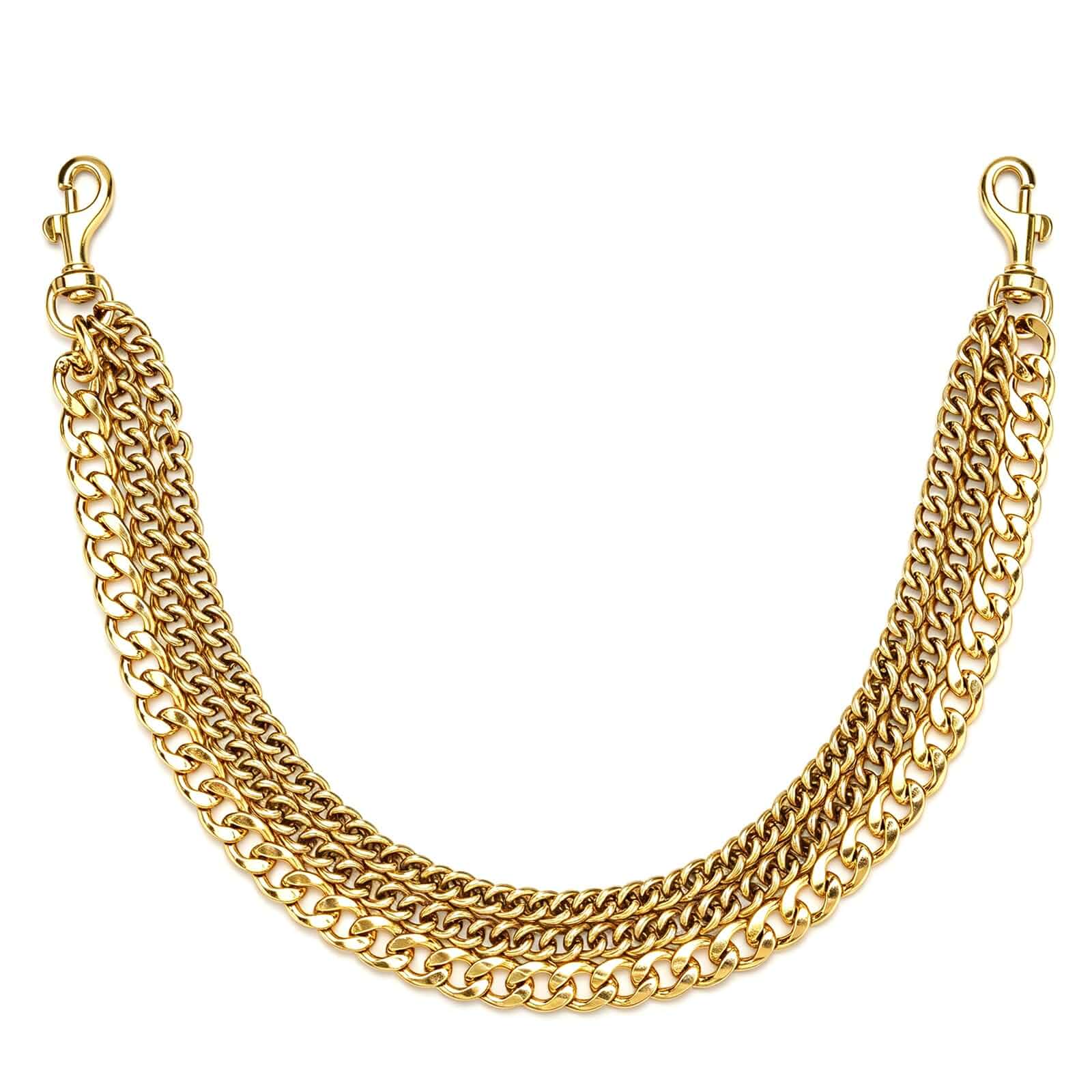 Triple Chain Purse Strap for Handbags - 19.7” Metal Extension Chain, Replacement Handle Strap, Anti-Tarnish