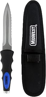 MIDWEST Flex Duct Knife - 5" Blade with Rubberized Handle & Nylon Sheath - MWT-FDK02