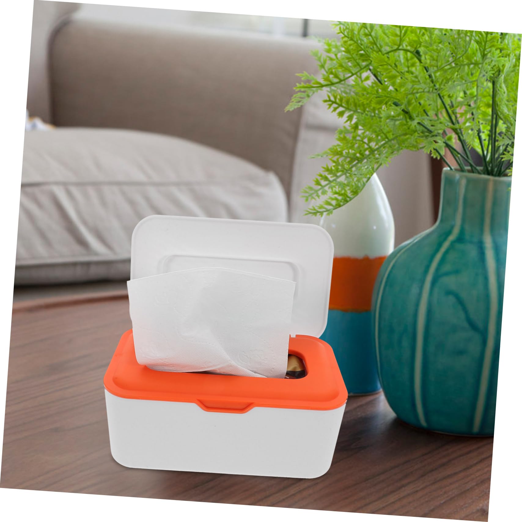 Abaodam Distributeur de Lingettes Humides Étanche en PP, Boîte à Mouchoirs Élégante et Pratique pour Salle de Bain et Salon, Lot de 2 Pièces avec Accès Facile