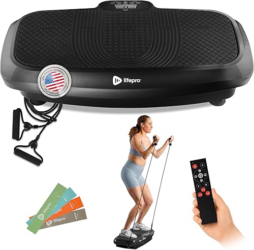 LifePro 3D Vibration Plate Exercise Machine - Dual Motor Oscillation, Pulsation 3D Motion Vibration Platform - Full Whole Body Vibration Machine for