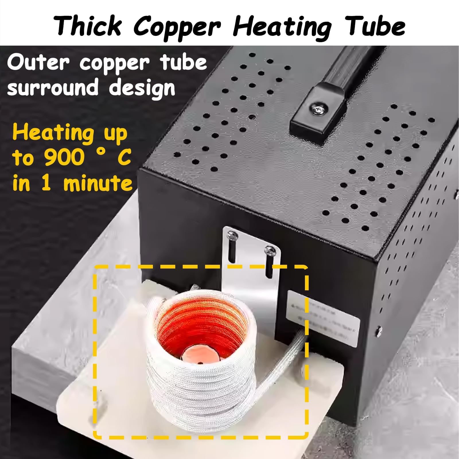 Four électrique de fusion | 1300 W, température maximale de 900 ℃ pour la fabrication de bijoux et le moulage de métaux | Four électrique pour amateurs et professionnels