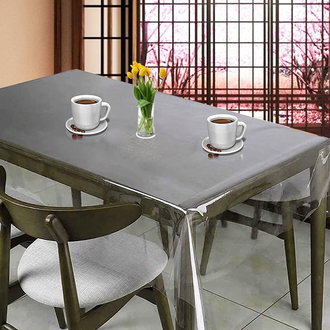 Buy Homerz Premium 6 Seater Transparent Thick Table Cover, Durable and ...