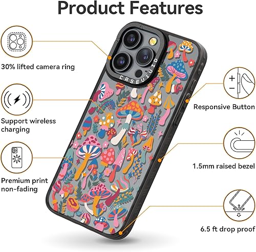 Miniatura 4 de Funda compatible con iPhone 15 Pro Max, bonita estética, duradera y a la moda, divertida funda para teléfono con correa para la muñeca, diseño de