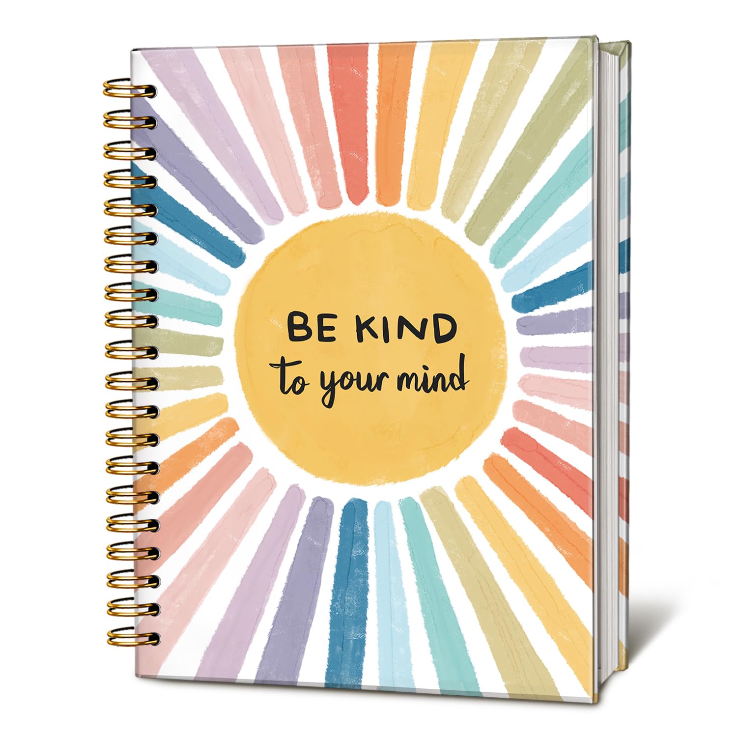 LIANGW Be Kind to Your Mind Mental Health Journal, Boho Sun Sunshine Notebook, Inspirational Notebook Journal, Positive Affirmations Gifts, Mental