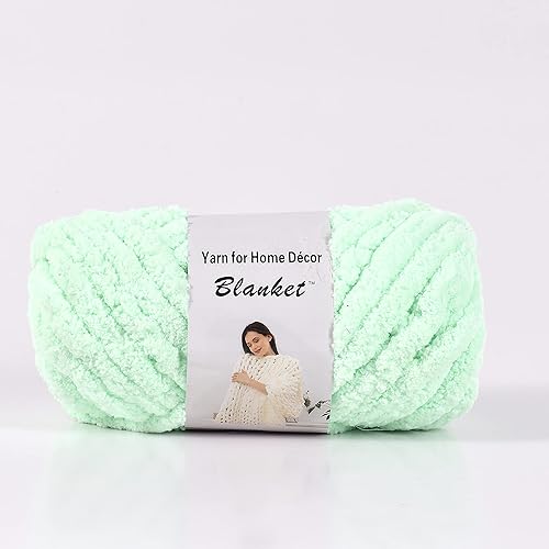 Miniatura 1 de Hilo grueso de felpilla para tejer en el brazo, para hacer tú mismo, manta de punto, cojín, cama, sofá, decoración del hogar (blanco, paquete de 2,