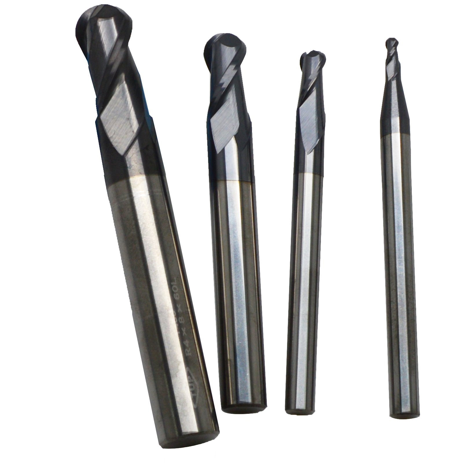 Buy Ougar8 Radius 1 2 3 4mm CNC Carbide Milling Cutter 2 Flutes Center