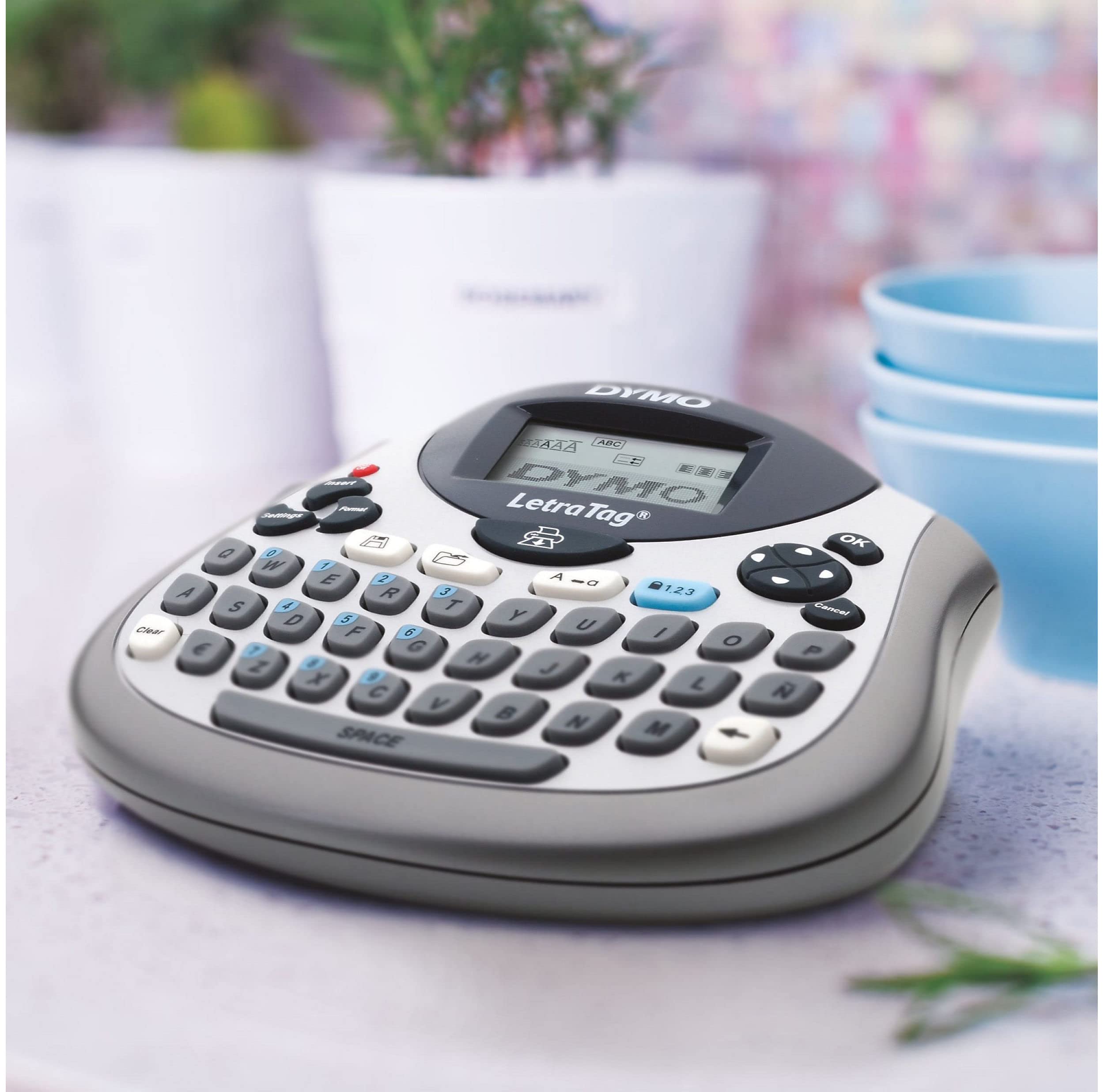 Dymo LetraTag LT-100T Etichettatrice | Macchina etichettatrice palmare | Portatile QWERTY/Display LCD a 13 caratteri | Ideale per casa o ufficio