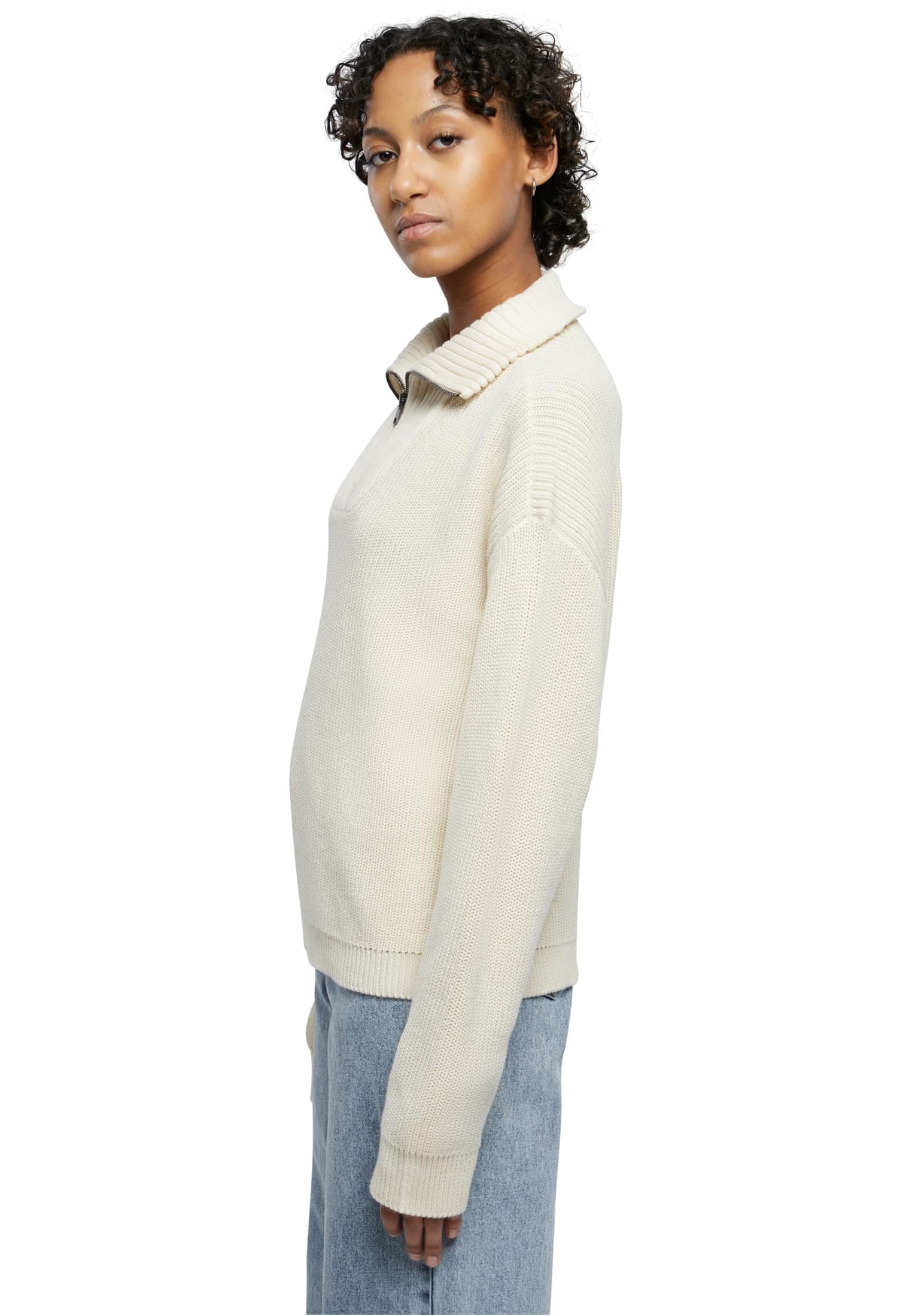 Urban Classics Damen Ladies Oversized Knit Troyer
