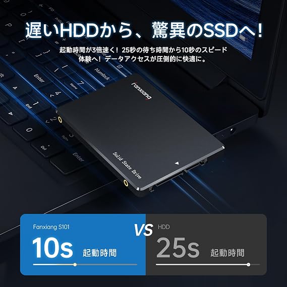 Fanxiang SSD 500GB SATA Durable TCL2.5 Inch Internal SSD 7mm 3D NAND TLC SATA III 6Gb/s SSD PS4 Operation Confirmed PC Durability Compatible with Notebook/Desktop/PS4/HDD Replacement 500GB/256GB