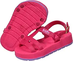 Sandália Infantil de Menina Princesa Colorida Solado Antiderrapante Feita com PVC Micro Expandido