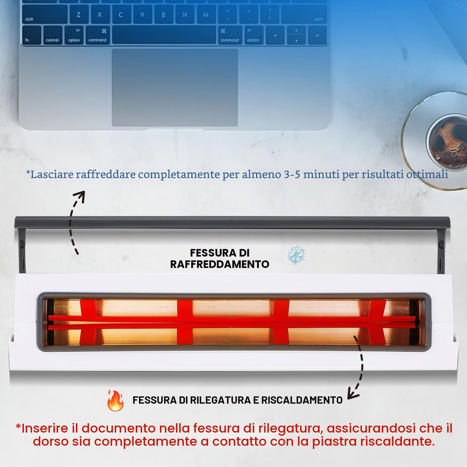 Mxmoonant TH-36 Rilegatrice termica, max. 200 fogli, semplice utilizzo, compatta, per A5/A4, con 5 coperchi di rilegatura