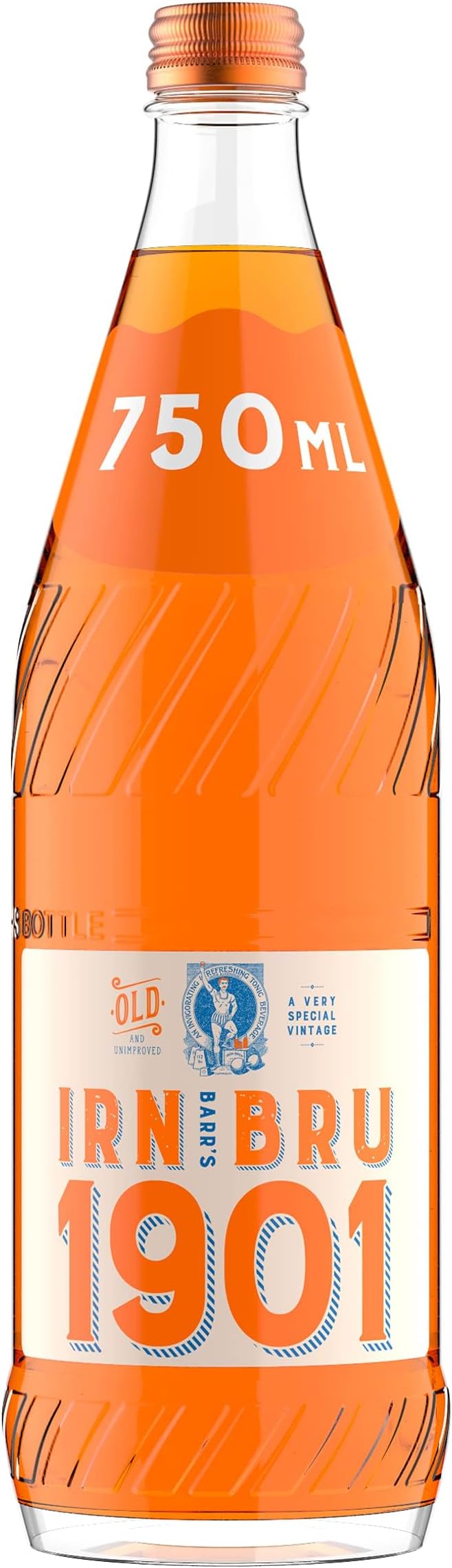 IRN-BRU 1901, A Very Special Vintage Recipe, No Caffeine, Full Sugar, Taste The First Ever IRN-BRU Recipe - 1 x 750ml Glass Bottle
