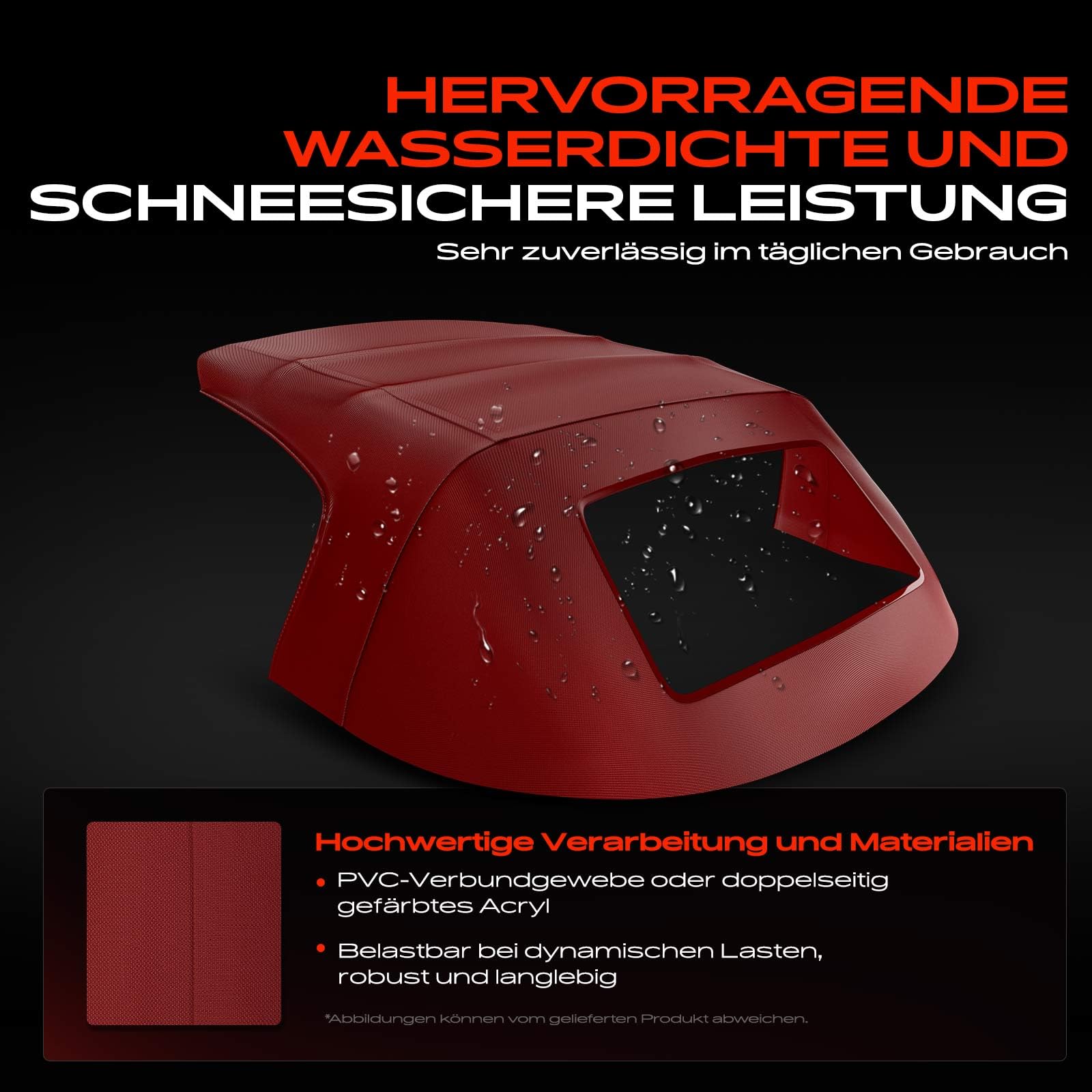 Frankberg Capota convertible Softtop Verdeckbezug BordeauxRojo Plastik Compatible con Serie 3 E36 1990-1998 Berlina