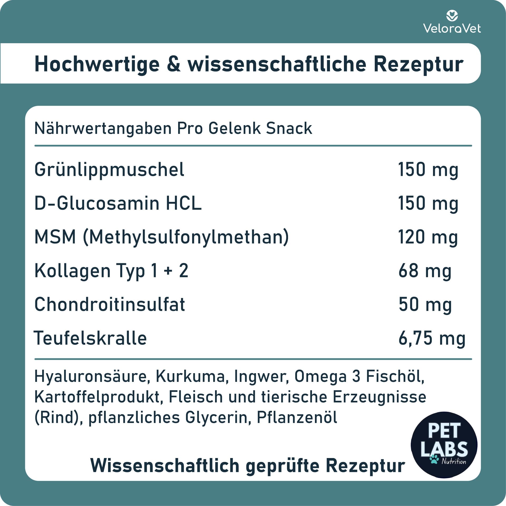 Grünlippmuschel Gelenktabletten Hund – HOCHDOSIERT mit Grünlippmuschelpulver, MSM, Teufelskralle, Glucosamin & Kollagen – Keine Kapseln, hohe Akzeptanz – Gelenk- & Knochenschutz – 60 Stück