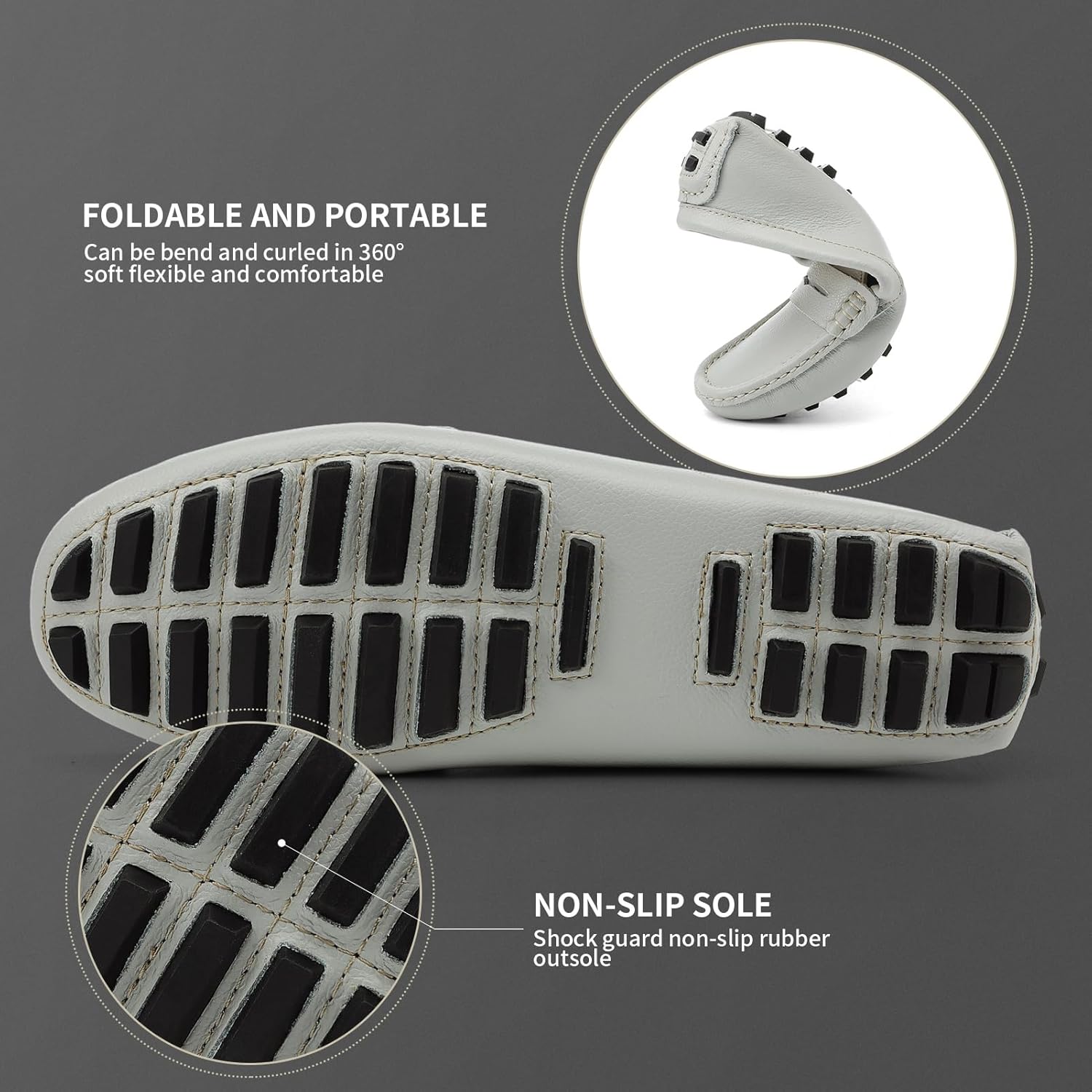 Artisure Women's Classic Comfort Leather Penny Loafers Casual Slip-Ons Lightweight Walking Flats Driving Mocs Boat Shoes - Image 6