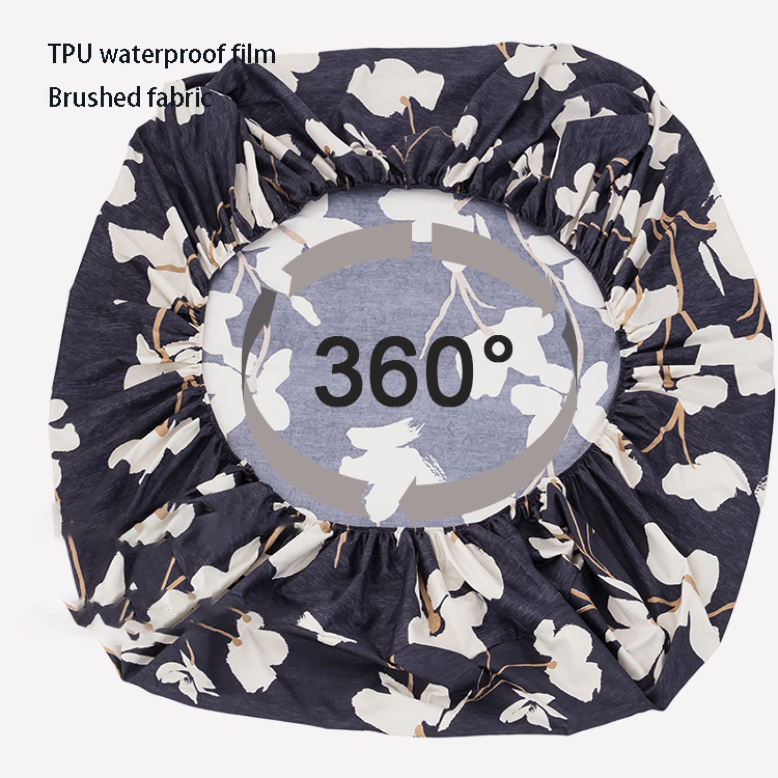 FCLDESHOP Drap Housse très Profond,Drap-Housse à Poche Profonde imperméable brossé pour Chambre d'enfant, Convient aux Matelas jusqu'à 30 cm de Profondeur, Dinosaure, 180 cm x 200 cm x 30 cm