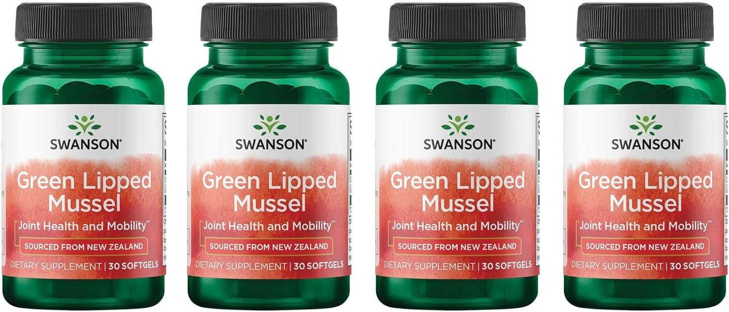 Swanson New Zealand Green Lipped Mussel Oil 30 Sgels (4 Pack)