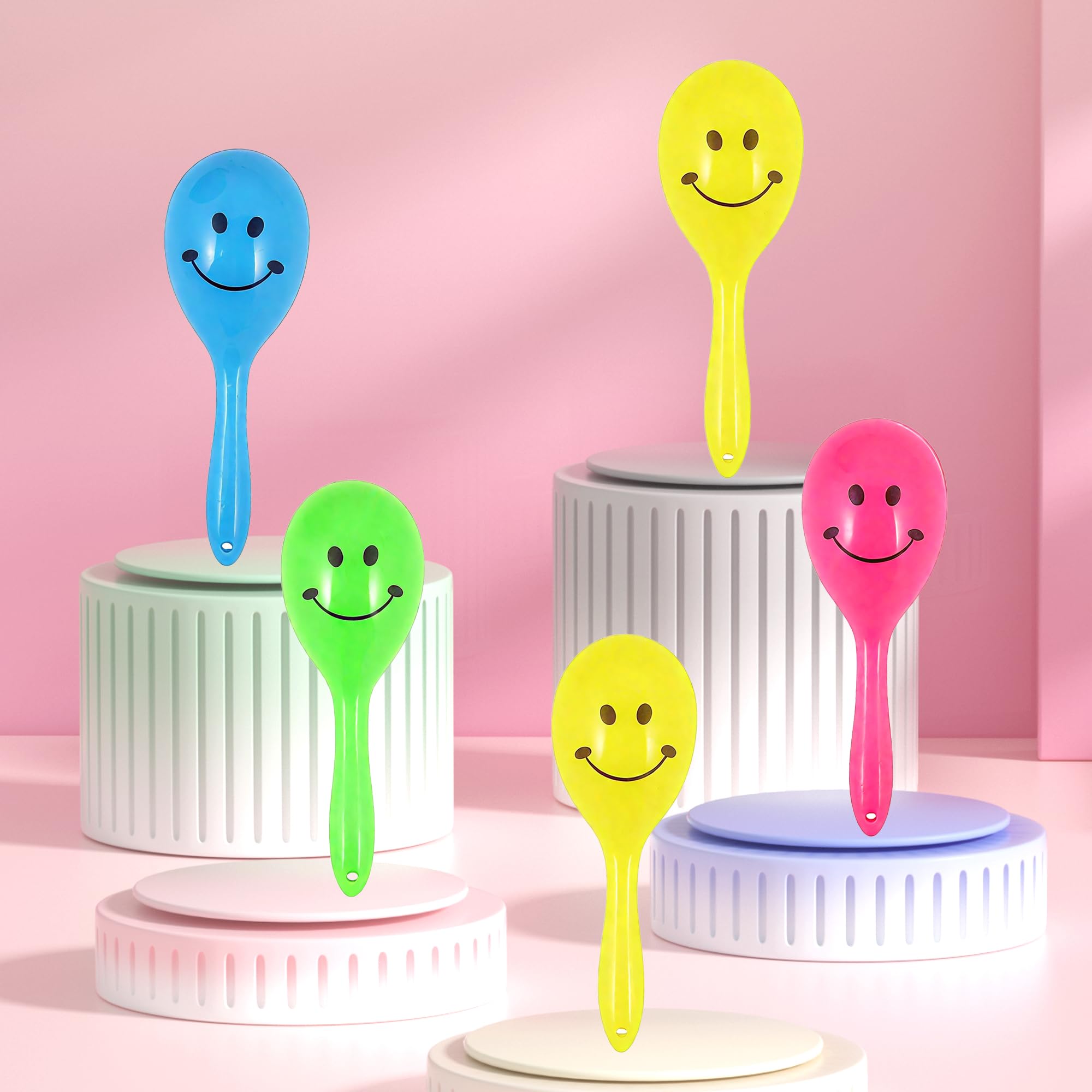 5pcs Colorful Mini Ball Sand Hammer Rattle Shaker Parrot Toys