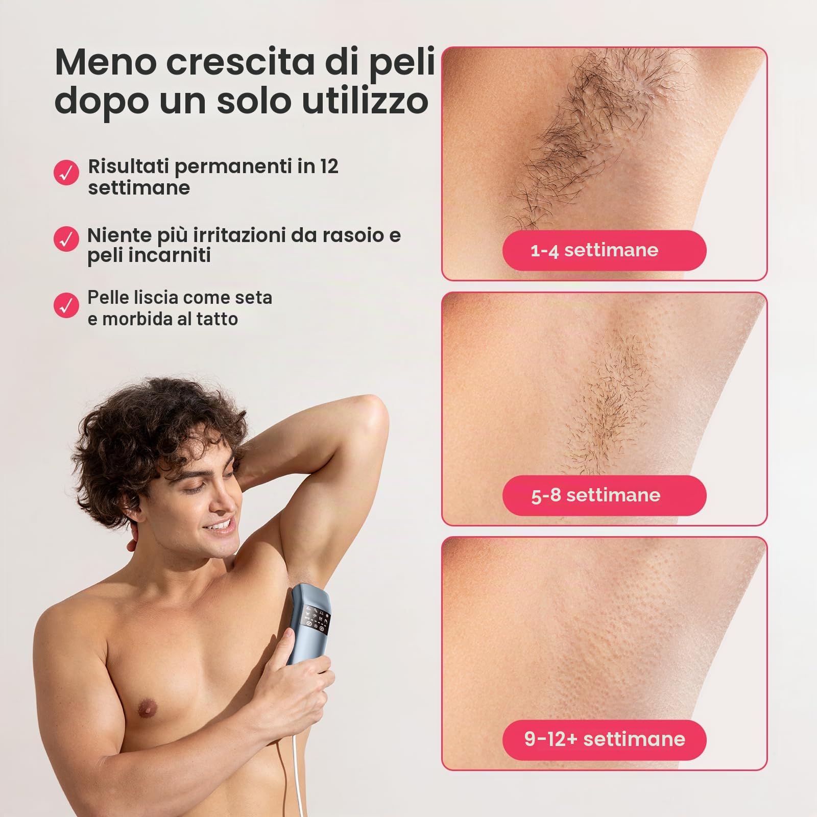TRIPLE-Pulse IPL Laser Depilazione, Comfort 2,8 °C Sapphire Ice Cooling Dispositivo di Depilazione per Donne e Uomini, Efficace, Permanente, Alternativa alla Depilazione da Salone a Casa (Blu Navy)