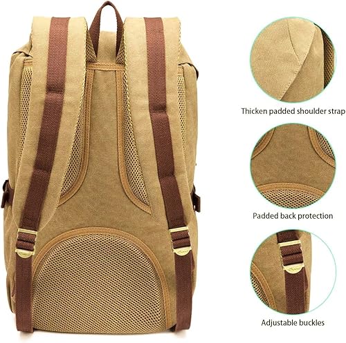 Miniatura 3 de Mochila para laptop Kaukko, senderismo y campamentos, mochila universitaria grande casual, mochila de hombro con capacidad para una laptop y